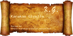 Karakas Gizella névjegykártya